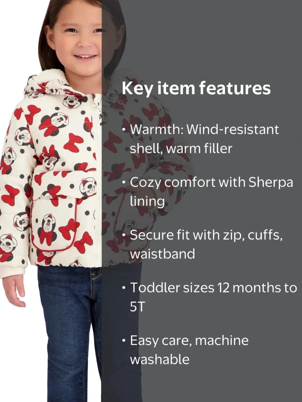 Disney Minnie cream zip